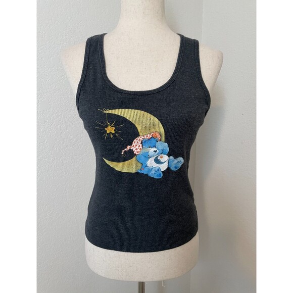 Vintage Y2K Care Bears Tank Top Women’s Size Large Grumpy Bear Moon Graphic - Picture 1 of 7